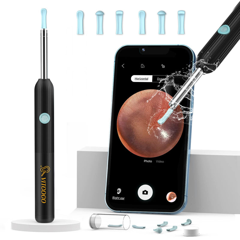 [Australia] - VITCOCO Ear Wax Removal, Wireless Ear Cleaner with 1920P Camera, Ear Wax Removal Tool with 6 LED Lights, 3.9mm Ear Camera Otoscope with 6 Spoons, Ear Cleaning Kit for iPhone, iPad, Android Phones X7 
