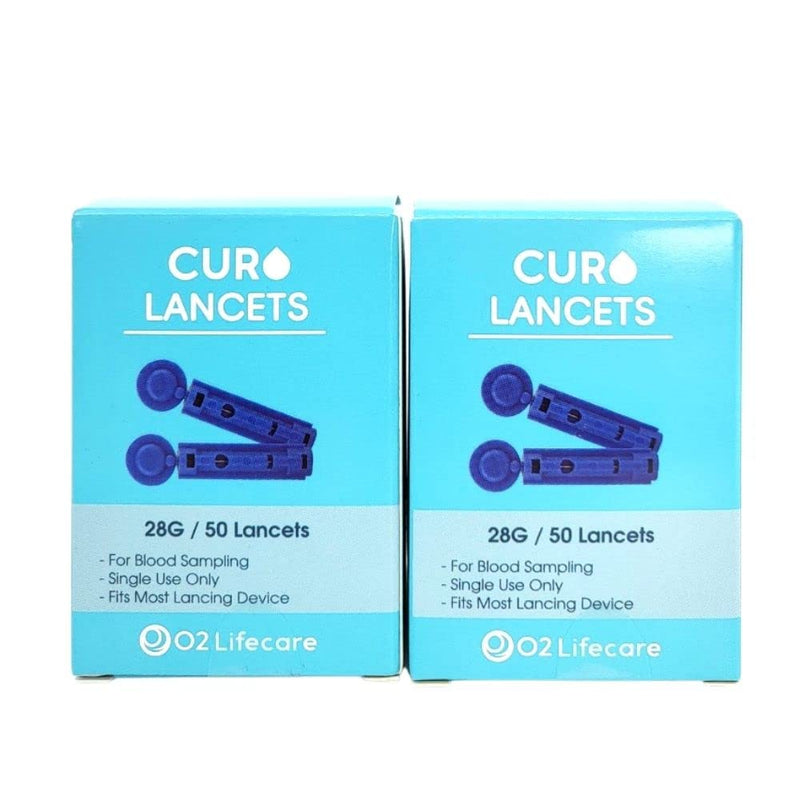[Australia] - CUROfit 28G 100 Twist Top Lancets, Simple Comfortable Blood Glucose & Cholesterol Measurements 