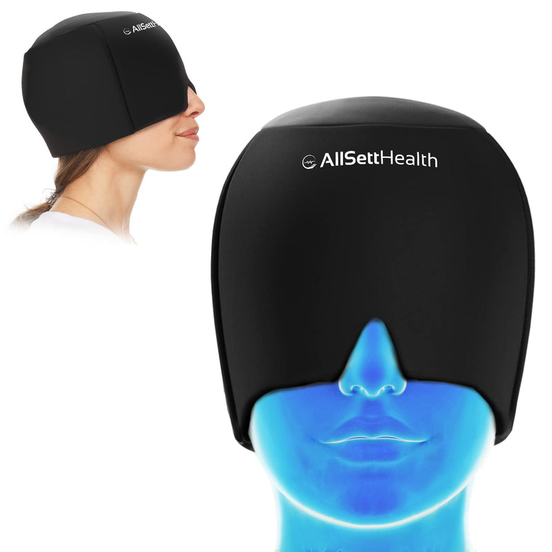 [Australia] - Form Fitting Migraine Relief Ice Head Wrap | Headache and Migraine Hat | Hot and Cold Therapy for Puffy Eyes, Tension, Sinus and Stress Relief 1 Count (Pack of 1) 