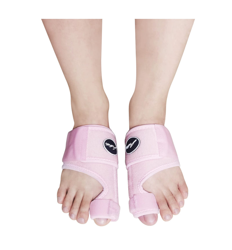 [Australia] - Toe Straightener Foot Brace - Adjustable Foot Wrap and Big Toe Brace to Correct Toes - Bunion Corrector for Men & Women by Dr Arthritis (Pink) Pink 