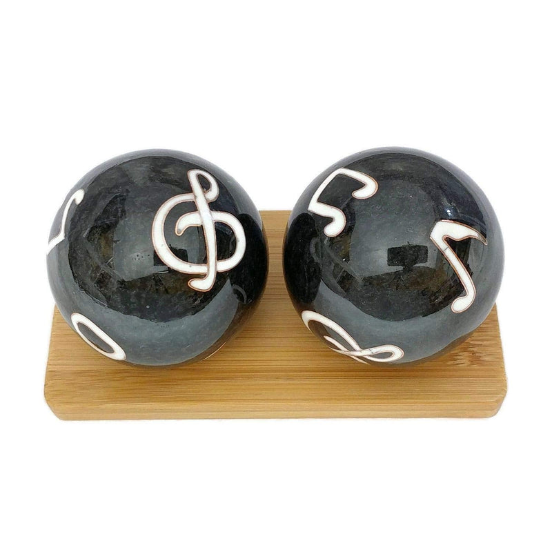 [Australia] - Top Chi Music Baoding Balls with Bamboo Stand. Chiming Chinese Health Balls for Hand Therapy, Exercise, and Stress Relief (Small 1.4 Inch) Small 1.4 Inch 