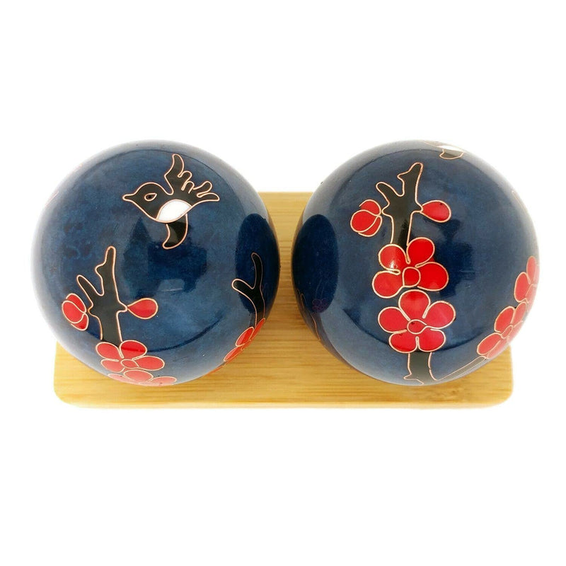 [Australia] - Top Chi Hummingbird Baoding Balls with Bamboo Stand (Small 1.4 Inch) Small 1.4 Inch 