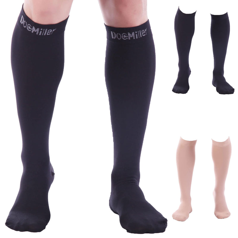 [Australia] - Doc Miller Closed Toe Compression Socks for Women 8-15 mmHg, 1 Pair Compression Socks for Men and Women Small Black 