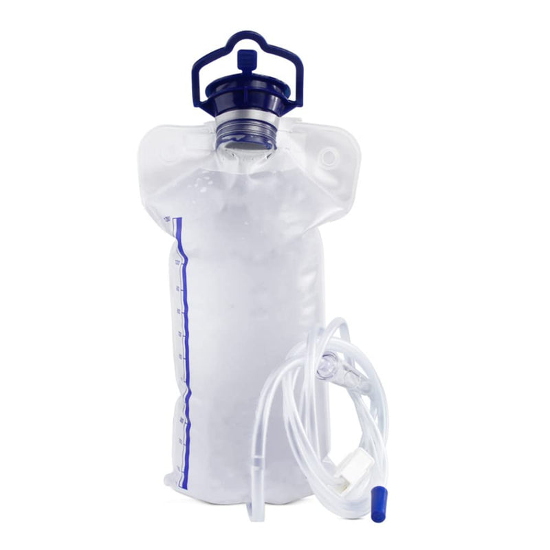 [Australia] - Enema Bag Kit, Reusable Colon Coffee Enema Bag Cleansing Kit Home Douche Bag Douche Internal Cleaner with 10 Replacement Silicone Hose 1200ML 