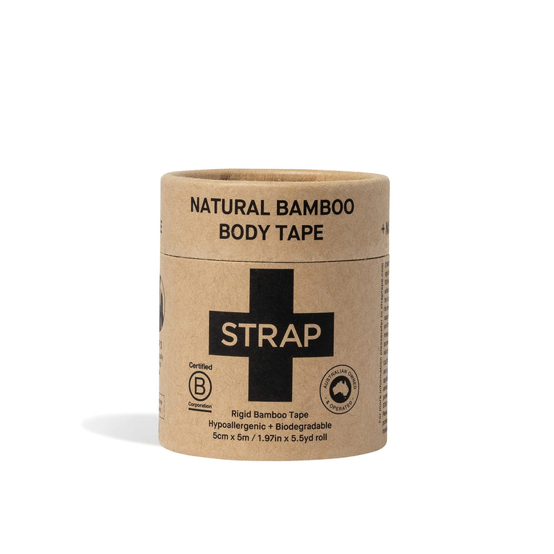 [Australia] - STRAP Natural Bamboo Body Tape - Biodegradable Sports Body Tape - 1 ct Pack of 1 