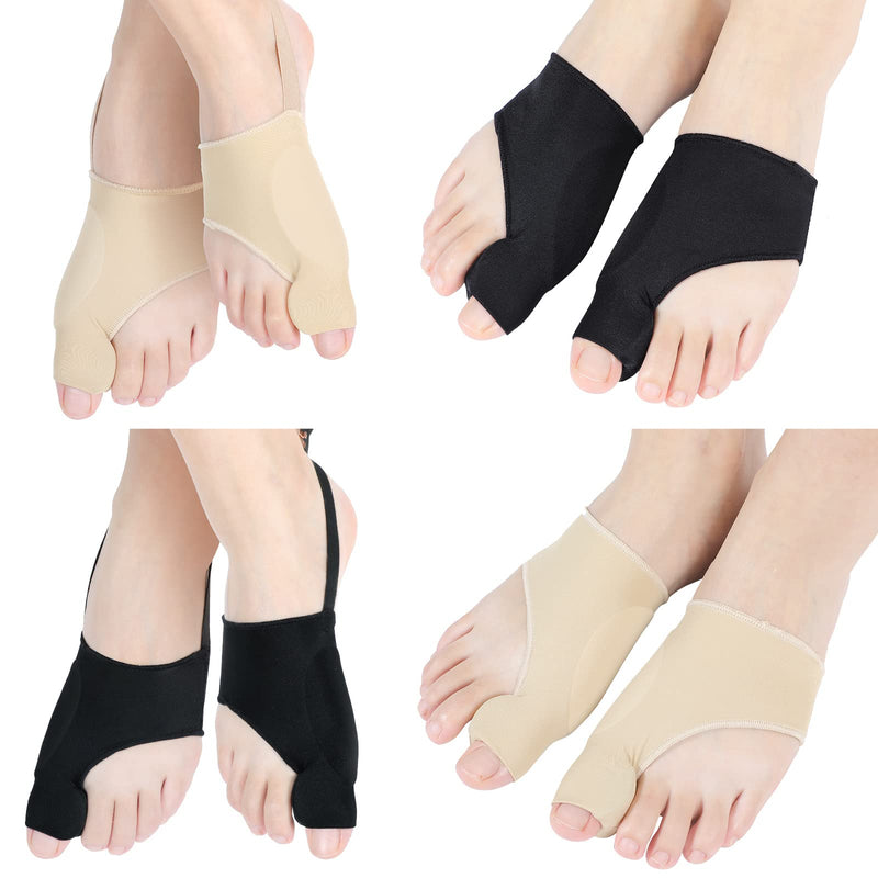 [Australia] - 4 Pairs Bunion Corrector Orthopedic Bunion Splint Bunion Foot Sleeve Hallux Valgus Correction Big Toe Straightener Pain Relief for Women, Day Night Support 
