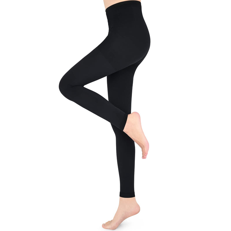 [Australia] - Compression Pantyhose for Women & Men, Footless Compression Stockings,  20-30 mmHg Support, Black. Black XL 