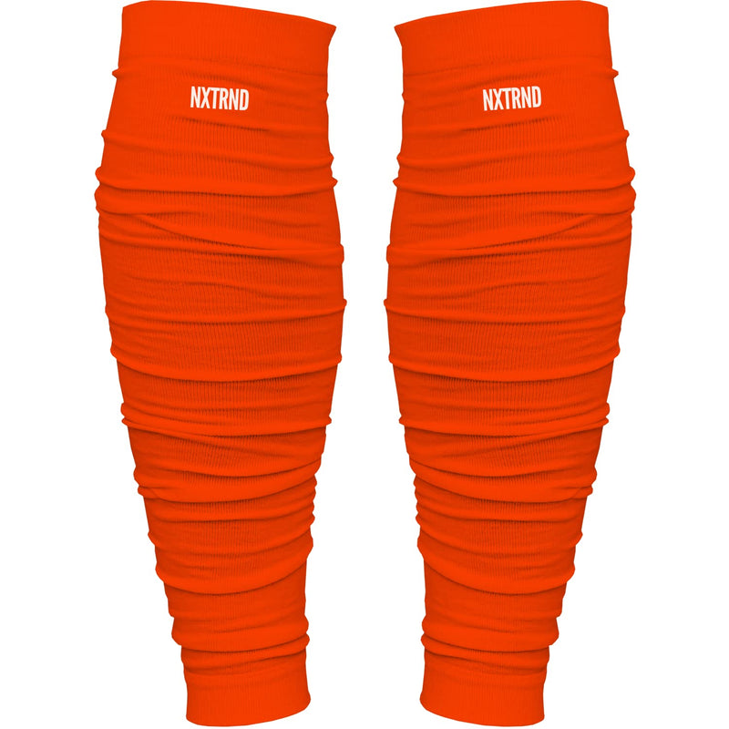 [Australia] - Nxtrnd Football Leg Sleeves, Calf Sleeves for Men & Boys, Sold as a Pair Orange One Size 