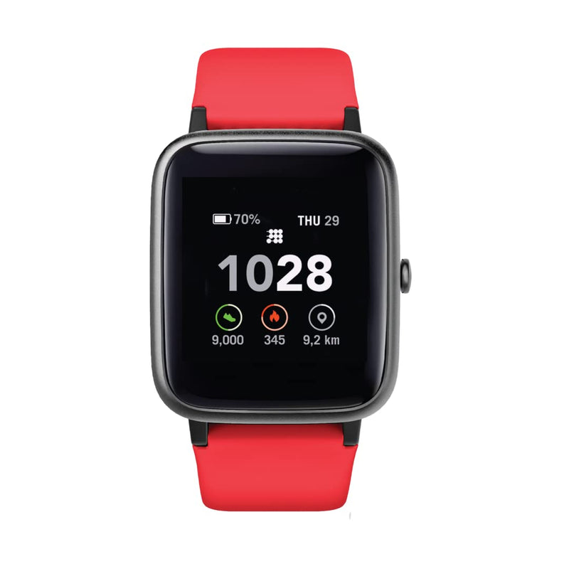 [Australia] - Cubitt CT2S Series 2 Smart Watch 1.3" Touch Screen, Fitness Tracker, with Heart Rate, Blood Oxygen, Stress and Sleep Monitor, IP68 Waterproof, Step Counter, Pedometer Smartwatch Women Men Crimson Red 