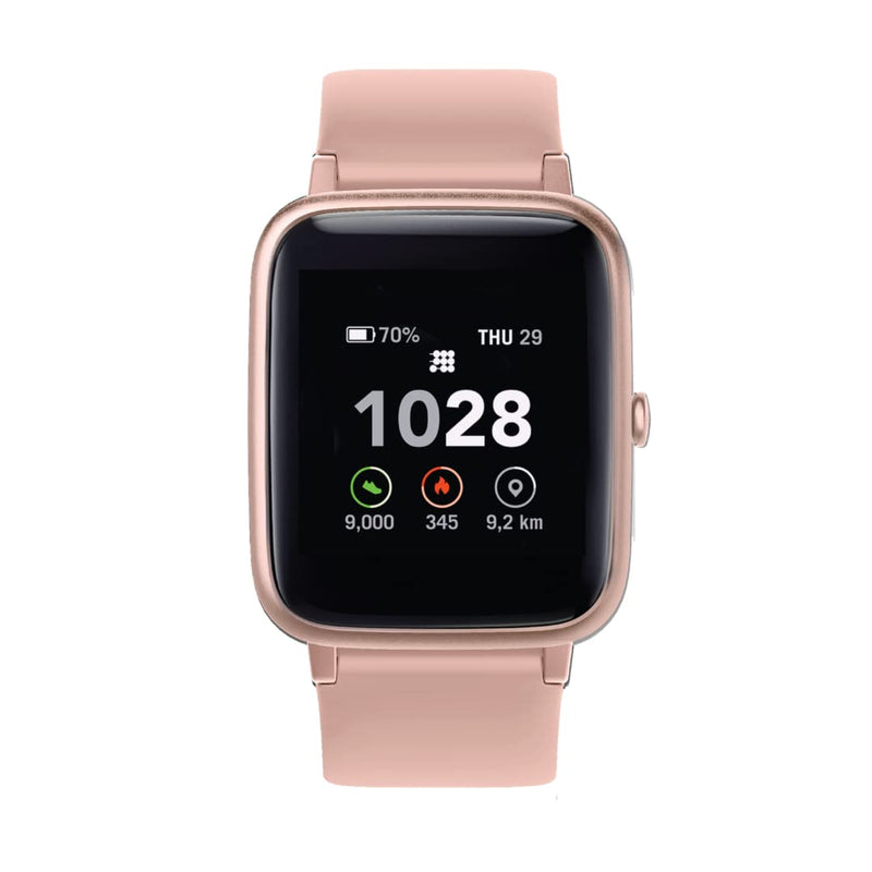 [Australia] - Cubitt CT2S Series 2 Smart Watch 1.3" Touch Screen, Fitness Tracker, with Heart Rate, Blood Oxygen, Stress and Sleep Monitor, IP68 Waterproof, Step Counter, Pedometer Smartwatch Women Men Rose Gold / Pink 