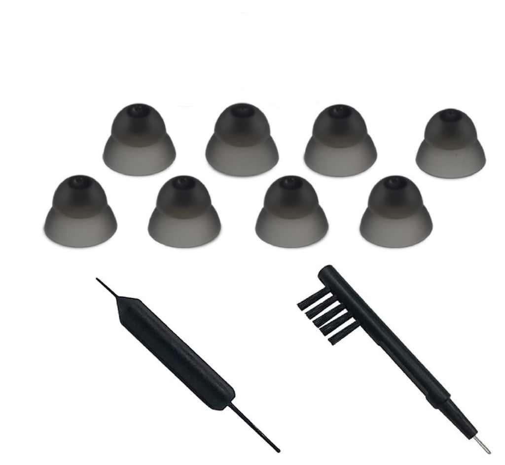 [Australia] - Hearing Aid Ear Domes Cleaning Tools Hearing Aid Close Domes for Resound Sure Fit Style RIC RITE and Open Fit BTE Hearing Amplifier with Brush Cleaner（L Size 8PCS) L 