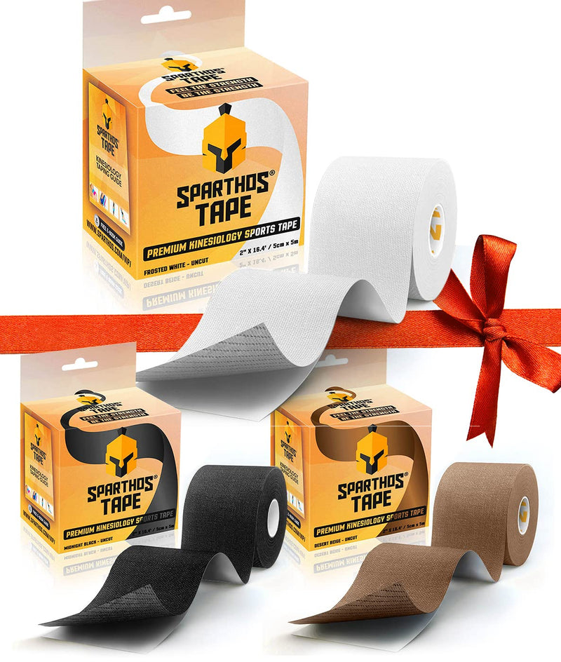 [Australia] - Sparthos Tape Color Bundle: Frosted White + Mountain Brown + Desert Beige [16.4 ft Uncut Rolls] 