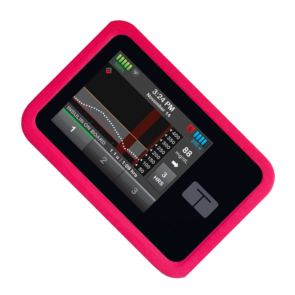 [Australia] - Premium Silicone Case for Tandem Diabetes Care Insulin Pump T:Slim X2 Pump (HOT Pink) HOT PINK 