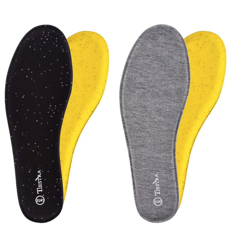 [Australia] - 2 Pair -Shoe Inserts for Womens Memory Foam Insoles,Replacement Insoles for Work Boots Running Shoes, Cushion Shock Absorbing for Foot Pain Relief, Comfort Breathable Inner Soles 39EU,US8 Women: EU 39/US 8 Black+grey(2 Pairs) 