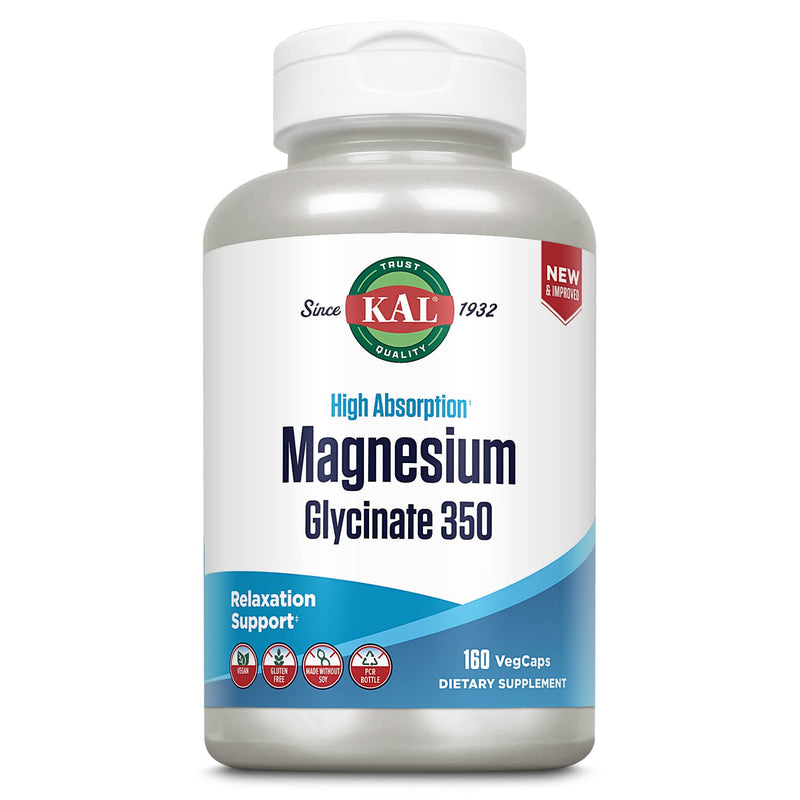 [Australia] - KAL Magnesium Glycinate 350 mg, 160 CT 160 Count (Pack of 1) 