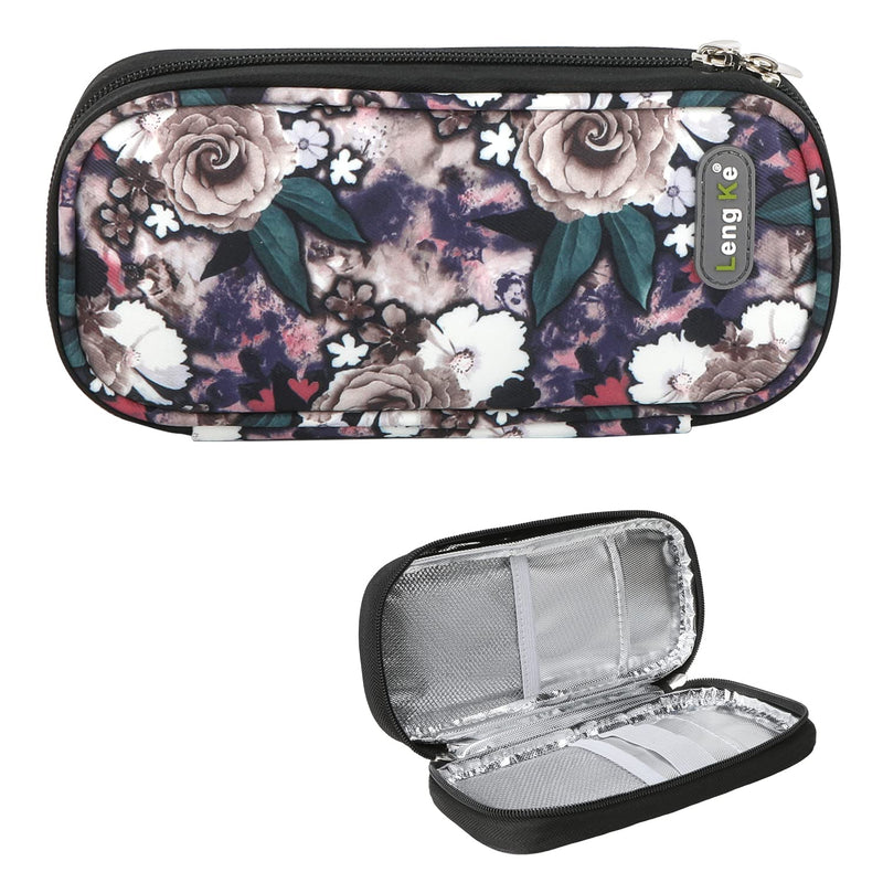 [Australia] - YOUSHARES Insulin Cooler Travel Case - Travel Ice Pack for Diabetic Organize Supplies Diabetes Bags Insulated Cooling Bag (Grey Rose) Grey Rose 