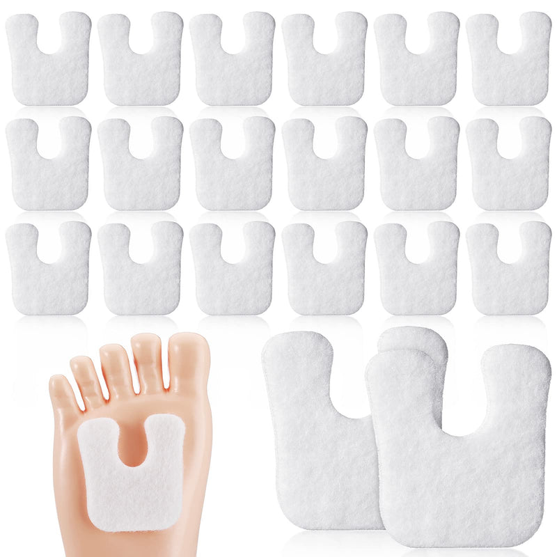 [Australia] - 80 Pieces U Shaped Felt Callus Pads Soft Callus Cushions Self Adhesive Foot Pads Callous Pads for Foot for Protect Calluses from Rubbing on Shoes Pain Relief Foot Care 