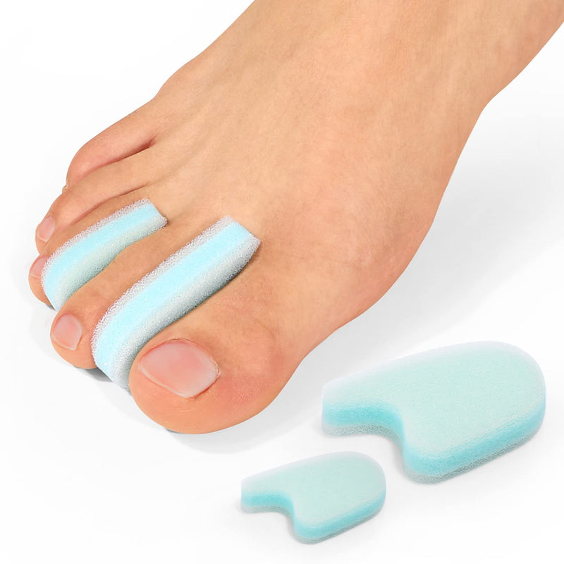[Australia] - Kimihome 12 Packs Foam Toe Separator，Toe Gasket-Redress Overlapping Toes, Prevent Friction and Release Pressure, Relieve The Pain Caused by Bunions. Blue 
