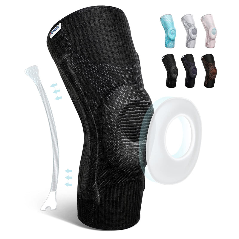 [Australia] - Tordo Knee Brace Compression Knee Sleeves Gel Pad Support & Side Stabilizers for Knee Pain, Patella Tendon Stabilizing, Meniscus Tear, Joint Pain Relief ACL for Man & Women Gym Weightlifting, Running Small Black 