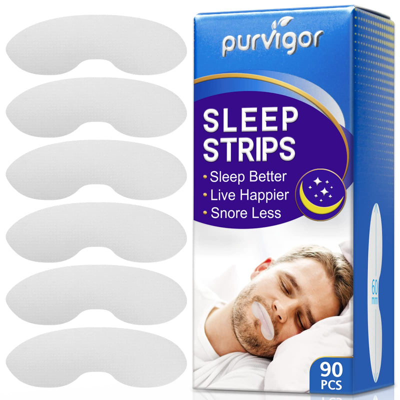 [Australia] - 90PCS Sleep Strips for Men Women, Mouth Tape for Sleepling and Snoring,Advanced Gentle Sleep Tape for Better Nose Breathing, Less Mouth Breathing,Improved Sleeping Quality and Instant Snoring Relief 
