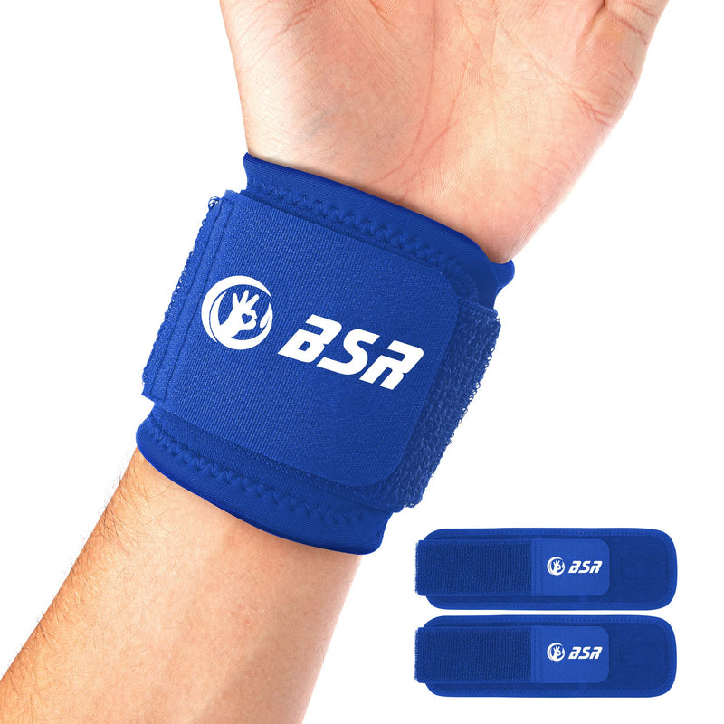 [Australia] - 2 Pack Carpal Tunnel Wrist Brace for Women and Men: Wrist Wraps for Fitness | Wrist Support Prevention Wrist Pain, Sprains, Sports Injuries | Adjustable Wrist Strap, Suitable for Various Wrist Sizes Blue 