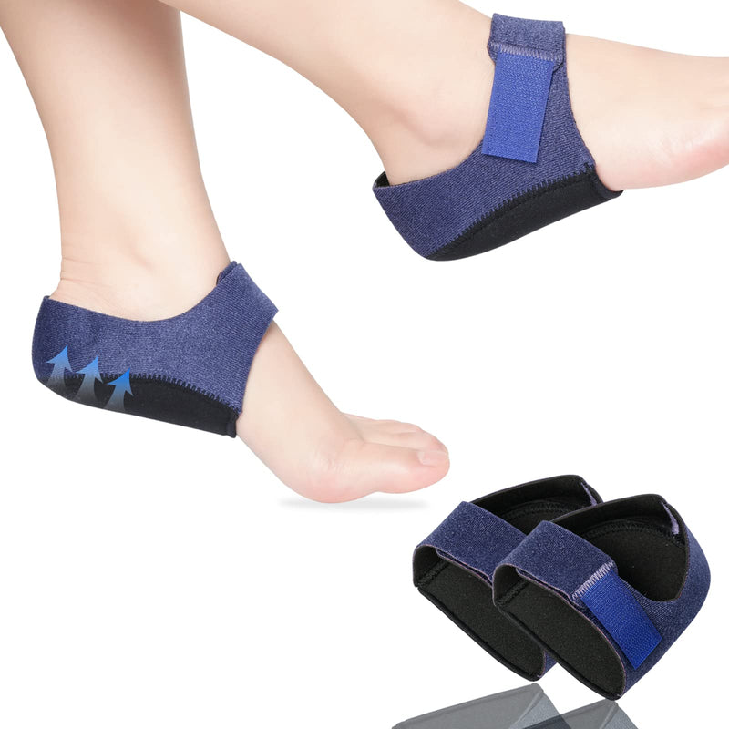 [Australia] - Heel Protectors, Heel Cups, Heel Sleeve, Support for Heel Pain, Plantar Fasciitis, Achilles Tendinitis, Blisters, Cracked Heels, Gel Heel Cushion Pads for Men & Women Blue 