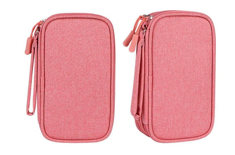 [Australia] - Premium Carrying Zipper Bag (Travel Case/Storage Bag) for Diabetes Testing Kit (Pink) Pink 