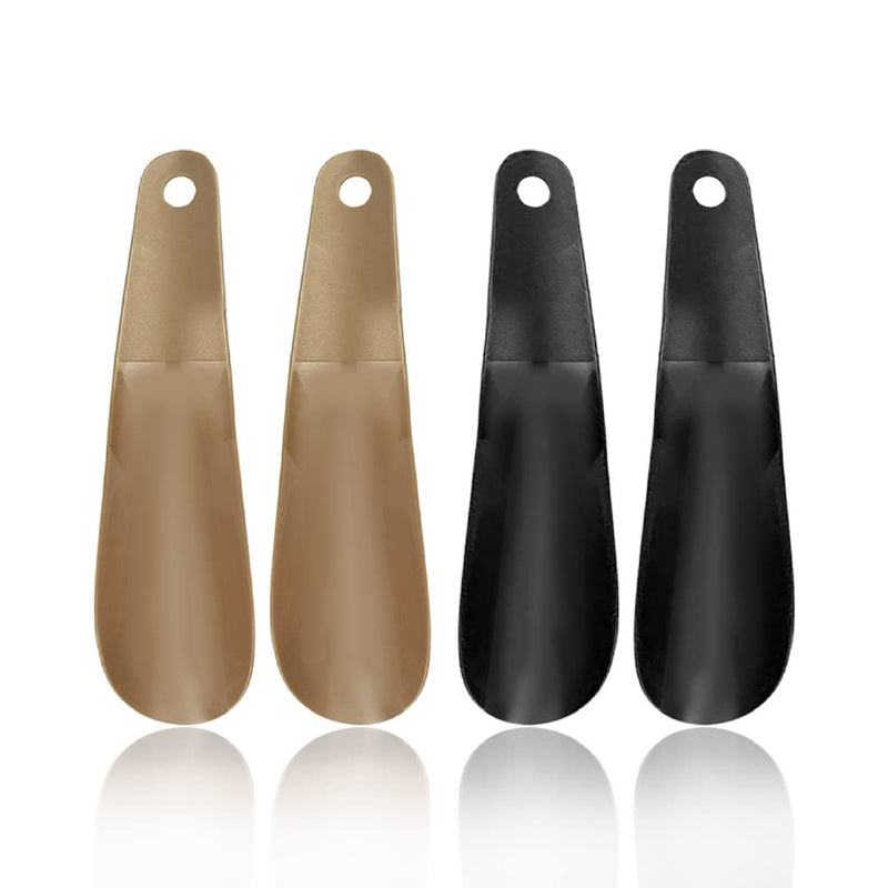 [Australia] - SKYPIA Plastic Shoe Horn 6.5 inch Black Khaki Portable for Travel Use Shoe Helper Small 