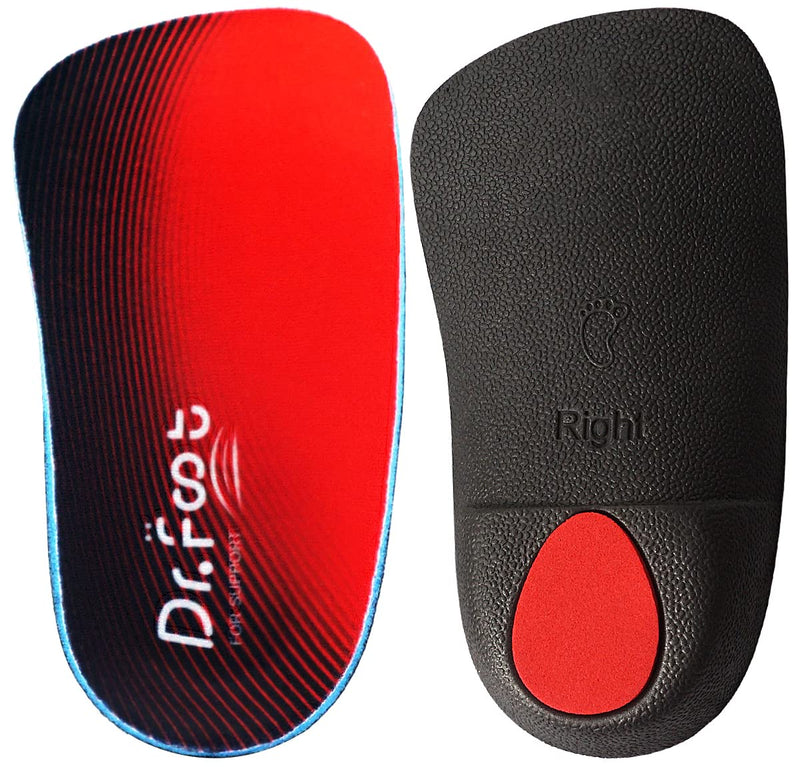 [Australia] - Dr. Foot's 3/4 Length Orthotic Insoles, High Arch Support Inserts for Flat Feet Plantar Fasciitis Over-Pronation and Foot Pain (X-Large(Men's 11.5-14 / Women's 12.5-15)) Red X-Large(Men's 11.5-14 / Women's 12.5-15) 