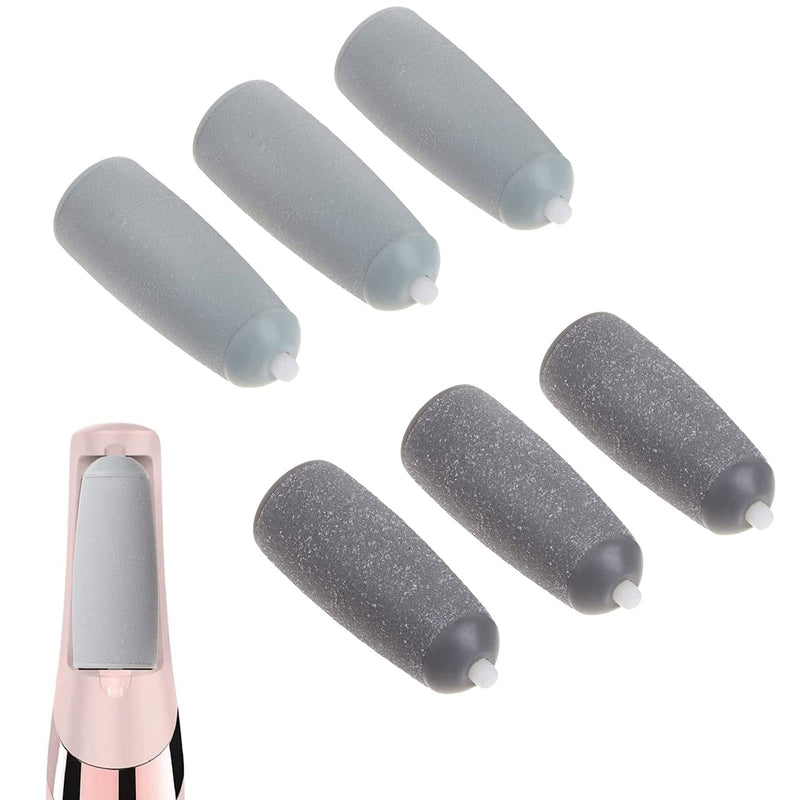 [Australia] - P4L 6 Pcs Pedicures Replacement Heads for Flawless Pedi Electric Tool Foot File,Pedi Replacement Roller Head fit Finishing Touch Flawless Pedi as seen on TV (3 Coarse & 3 Fine), Grey, 6 Pack 6 Pack/P4L 