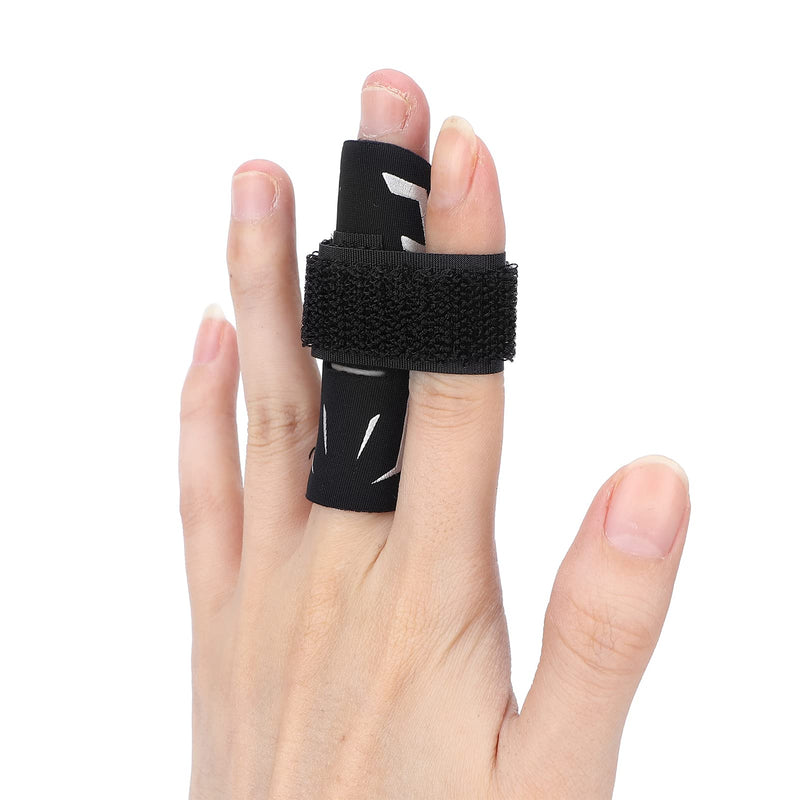 [Australia] - Finger Splint Brace, 2 Sizes Basketball Volleyball Finger Support Protector Pain Relief Finger Sports Sleeve(L) L 