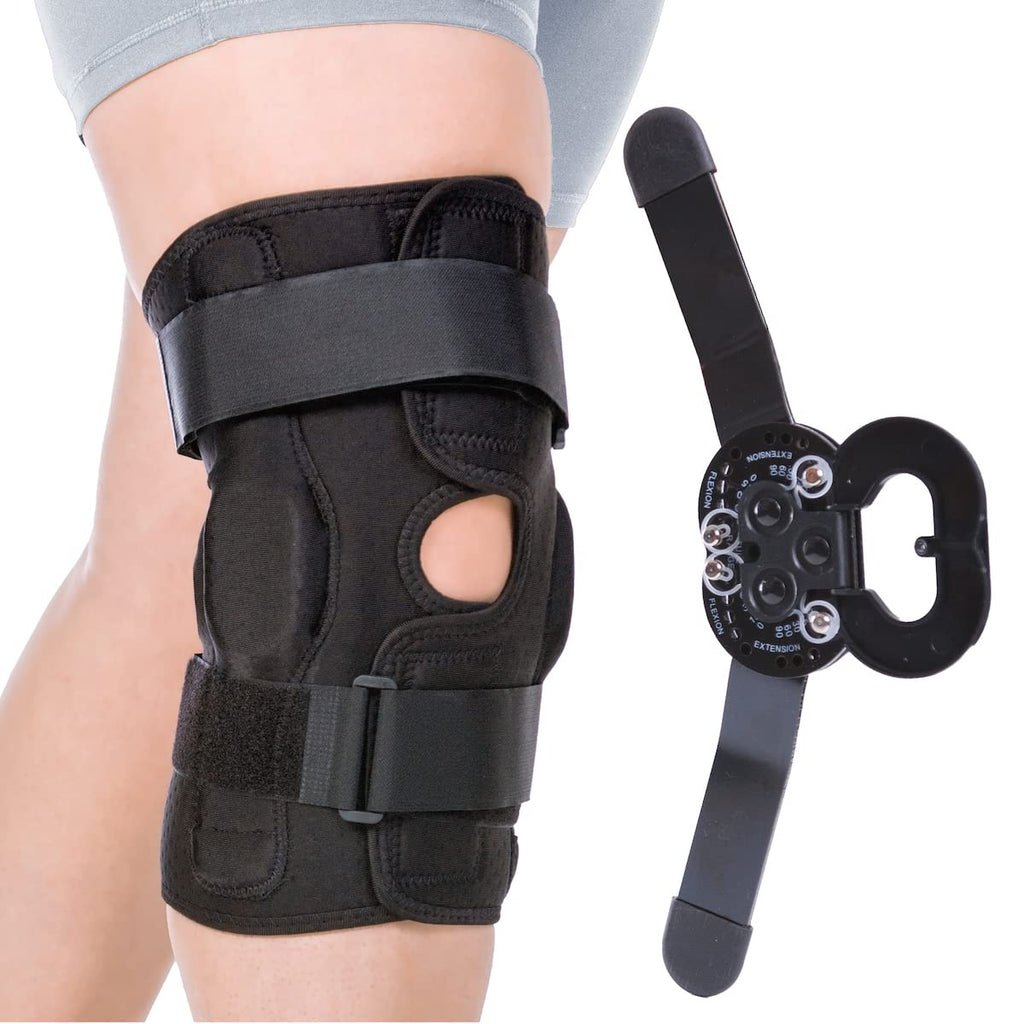 [Australia] - BraceAbility Plus Size ROM Knee Brace - Hinged Heavy-Duty Adjustable Compression Support Wrap for Large Thighs and Legs, Walking Pain, Osteoarthritis, Post-Surgery Recovery and Torn ACL or PCL (5XL) XXXXX-Large 