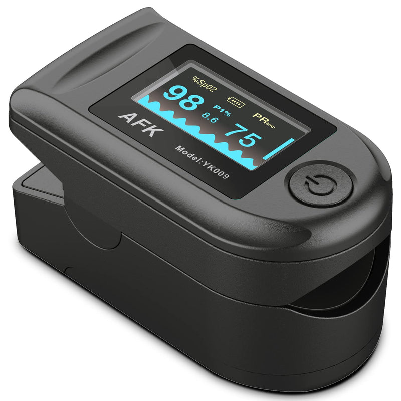 [Australia] - Dr.Oxi Pulse oximeter fingertip, Blood Oxygen Saturation Monitor , Portable Blood Oxygen Saturation Monitor for Heart Rate and SpO2 Level （BLACK） 