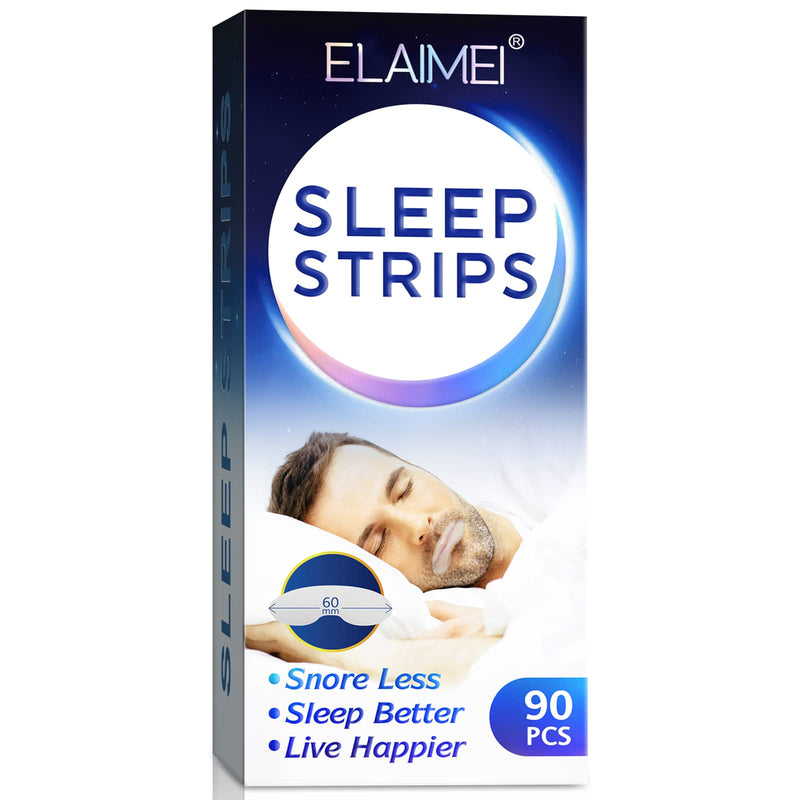 [Australia] - 90 Pcs Sleep Strips, Improves Bad Habits Such As Snoring, Sleep Talk, Drooling, Etc. Mouth Tape for Sleeping Help Train Nasal Breathing, Promote Better Nighttime Sleeping and Instant Snoring Relief 