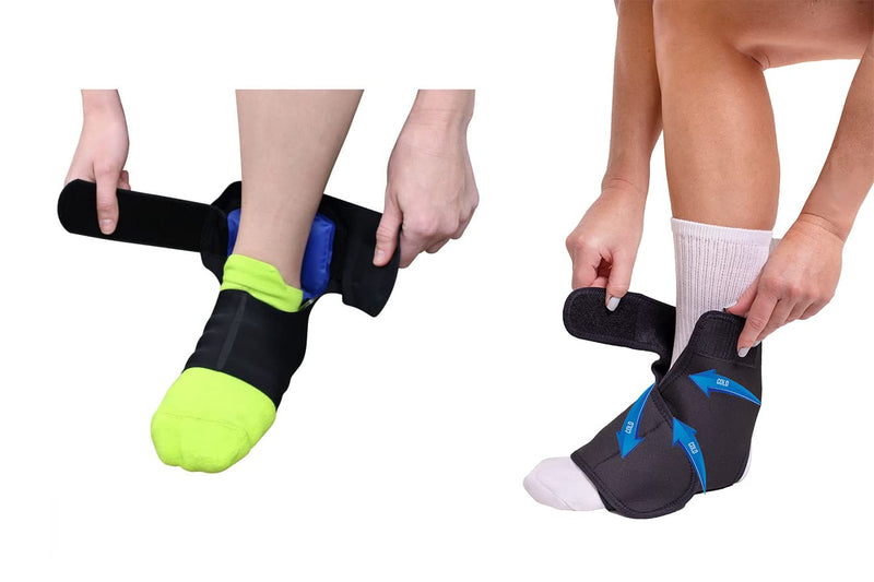 [Australia] - Air Foot Wrap (Medium) + Reusable Foot Ice Pack (Medium)- Pain Relief for Achilles Tendinitis, Foot Pain, Sprains & Injury by Brace Direct 