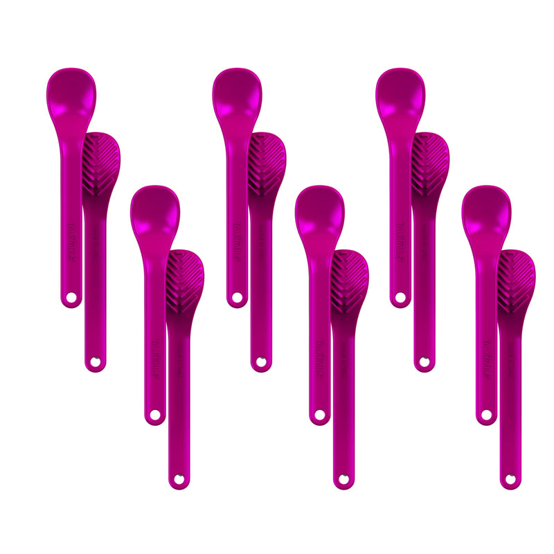 [Australia] - TalkTools Textured Maroon Spoons (Textured Maroon Spoons (12pk)) Textured Maroon Spoons (12pk) 