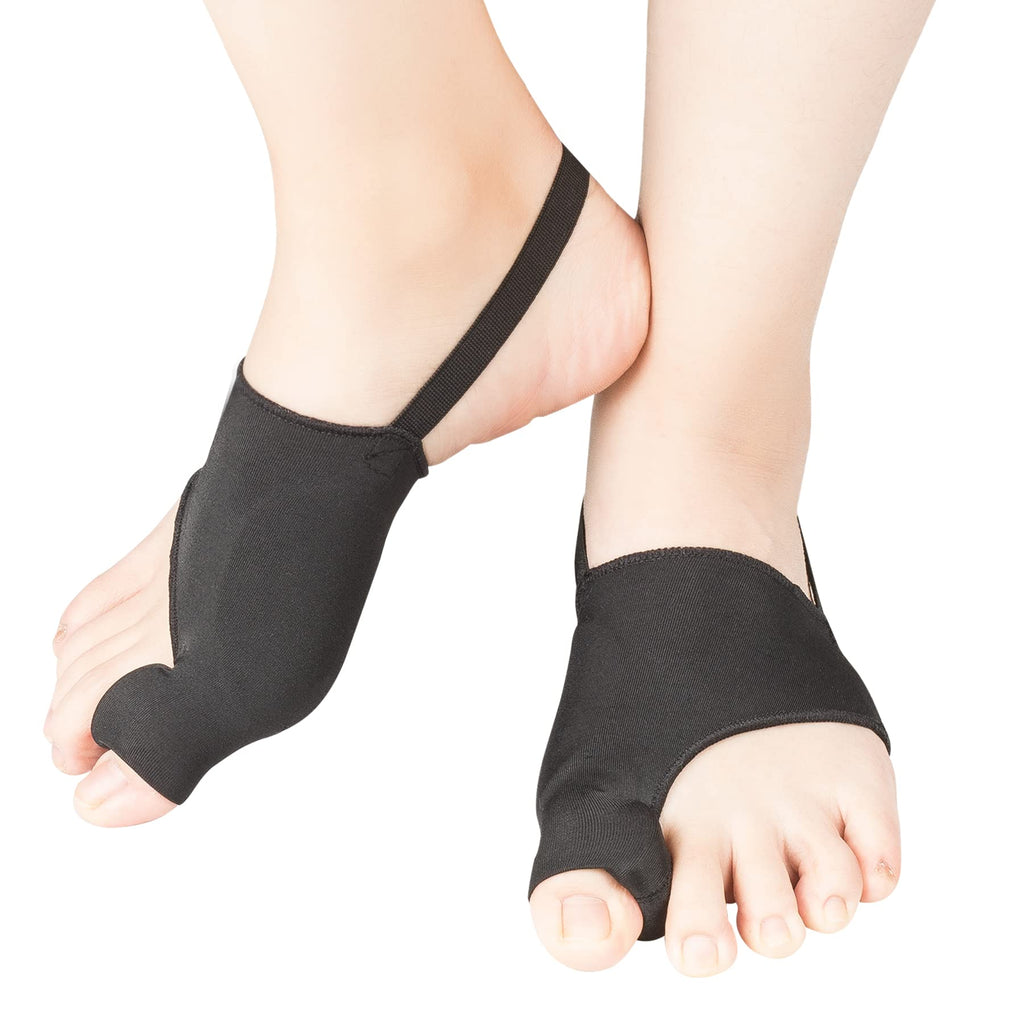 [Australia] - Bunion Corrector for Women, Bunion Splint with Gel Cushion Pad, Big Toe Brace for Men, Non-Surgical Hallux Valgus Correction, Bunion Relief Day & Night Support (2 PCS) black 