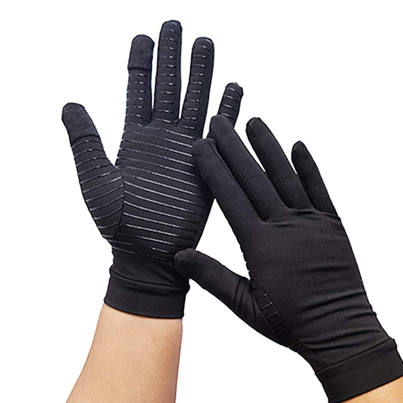 [Australia] - Full Finger Copper Compression Gloves with Touch Screen, Relieve Pain from Arthritis, Swelling, and Everyday Hands Support X-Large 