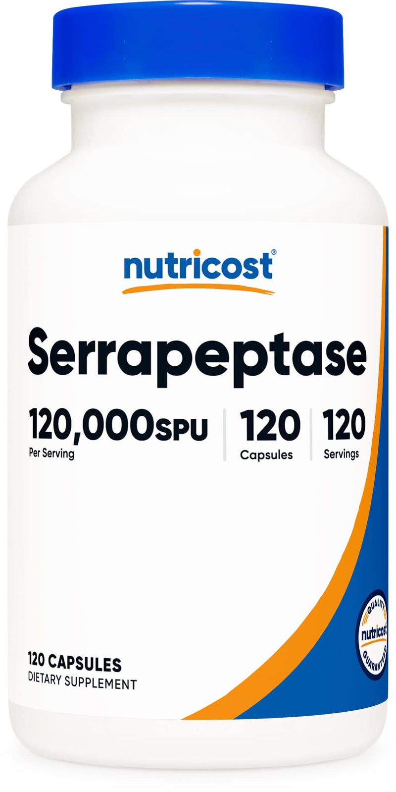 [Australia] - Nutricost Serrapeptase 120,000 SPU, 120 Capsules - Gluten Free, Non-GMO, and Vegetarian Friendly 