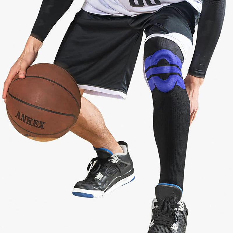 [Australia] - SVDpirit Professional Knee Brace Compression Sleeves(1pc) Full Leg Sleeves For Men Women Patella Gel Pads & Side Stabilizers 1007BL Large Black 