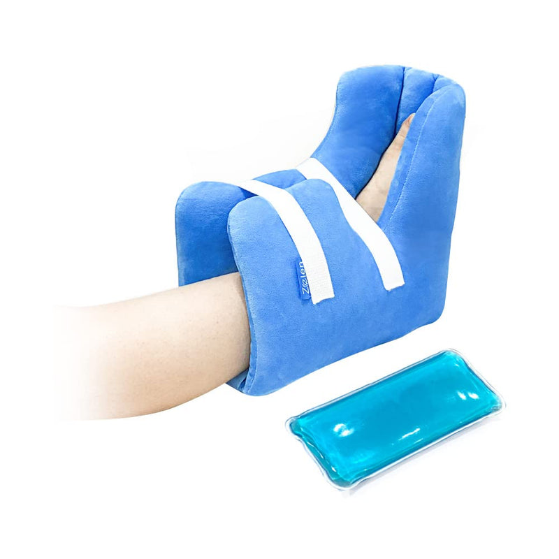 [Australia] - Heel Protector Cushion for Pressure Sores Foot Heel Protectors Offloading Boot for Diabetic Foot Ulcers Heel Protector Pillow for Bed Sores with Cooling Gel Pack Pressure Relieving Cushion 