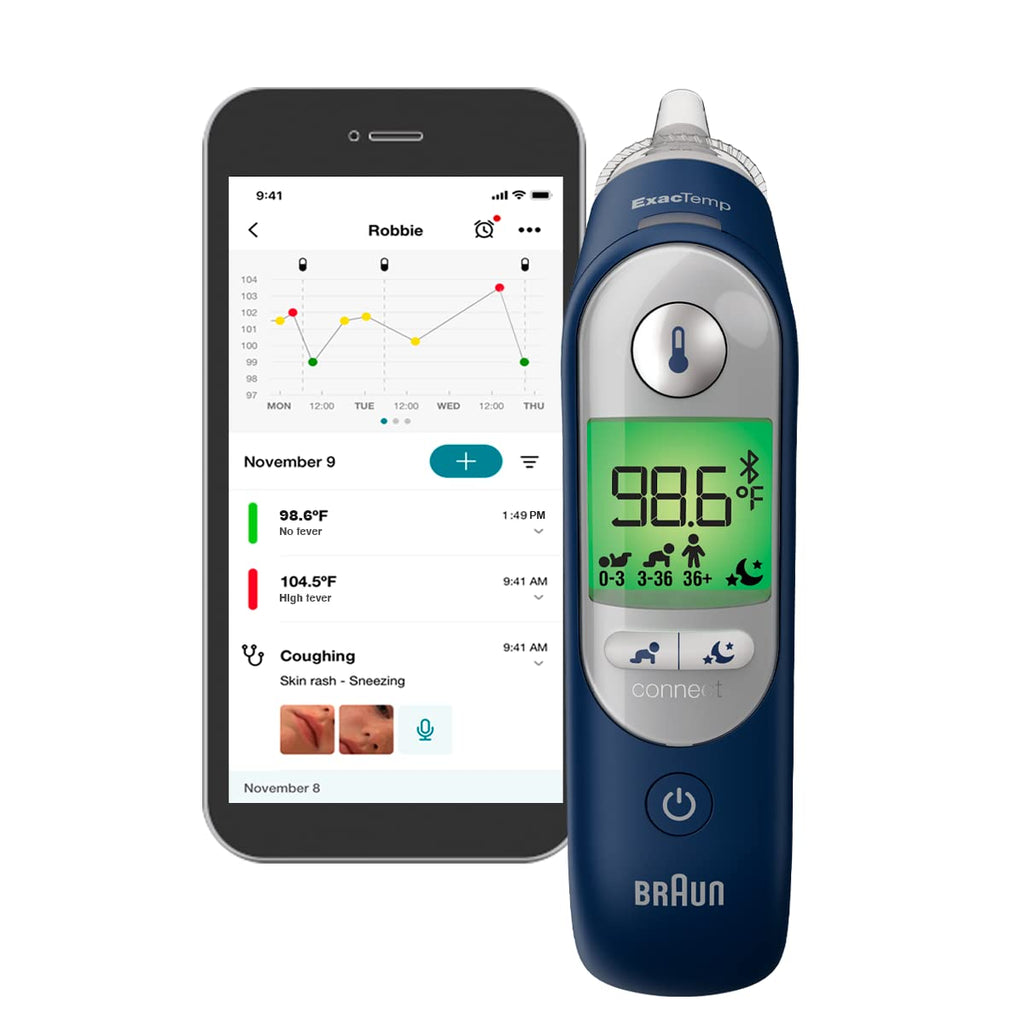 [Australia] - Braun ThermoScan 7 Connect– Digital Ear Thermometer for Adults, Babies, Toddlers and Kids – Fast, Gentle, and Accurate Results, Bluetooth 