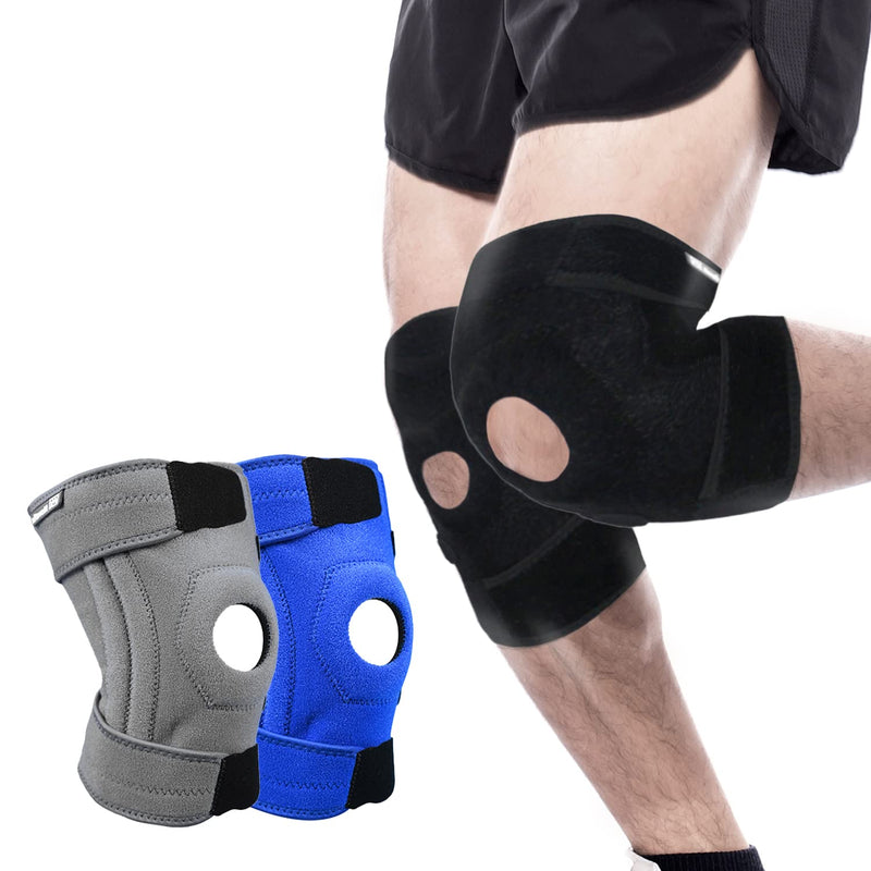 [Australia] - Movefix Knee Braces For Knee Pain, Patella Knee Braces For Knee Pain for Men and Women - Helps in Knee Support - Injury Recovery Knee Brace for Meniscus Tear, Arthritis, Workout (2XL/3XL, Black) 2XL/3XL 