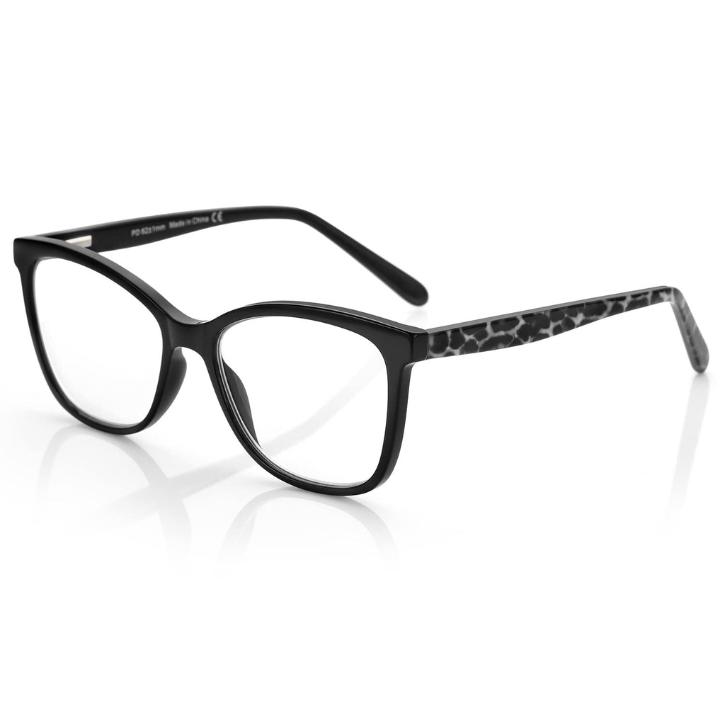 [Australia] - ZENOTTIC Reading Glasses for Women Cateye Blue Light Blocking Glasses Computer Readers Anti Eyestrain Lightweight Eyeglasses Black 1.0 x 