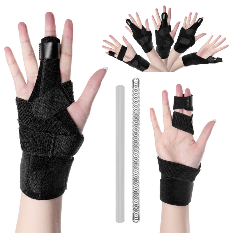 [Australia] - Wrist Thumb Brace Finger Splints- Hand Support for Carpal Tunnel Arthritis Pain Relief- Hand Brace with Thumb Stabilizer for Tendonitis Trigger Night Support Fits Middle Pinky Ring Finger carpal tunne 