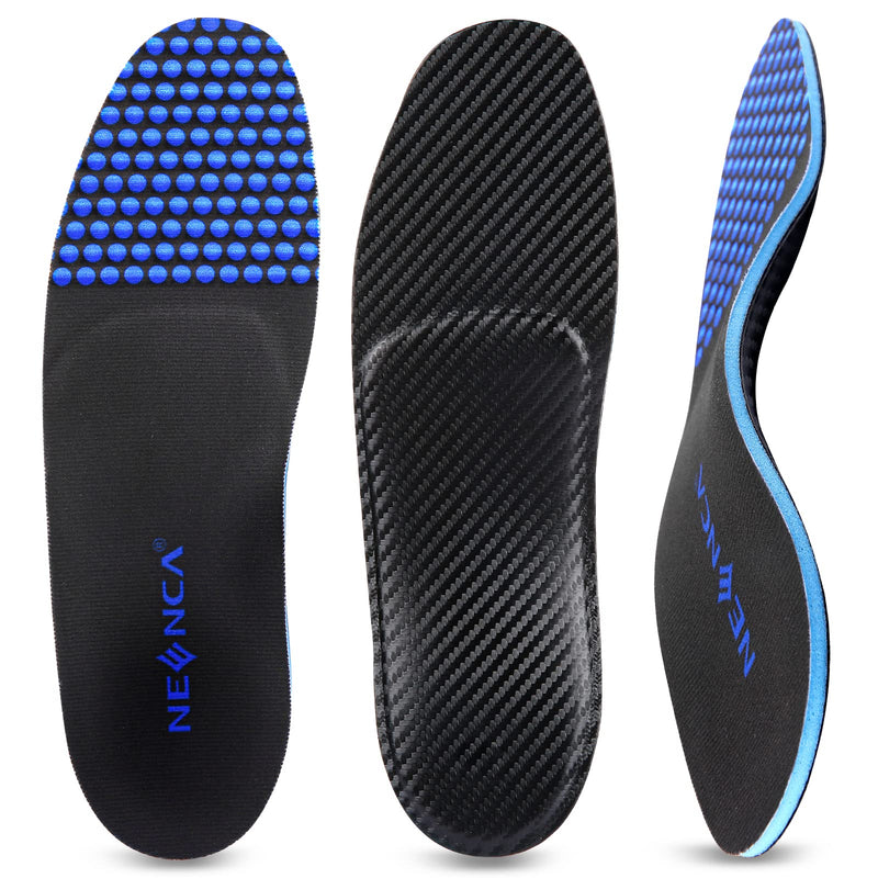 [Australia] - NEENCA Professional Arch Support Insoles, Plantar Fasciitis Relief Shoe Inserts, Medical Grade Thin Orthotic Insoles for Men and Women, Flat Feet, High Arch, Fallen Arch, Arch/Foot/Heel Pain Relief 4: Men 10-11.5 / Women 11-12.5 