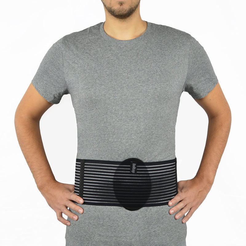 [Australia] - Belltop - Umbilical hernia belt for women and men - Hernia support for men with compression pad (inguinal, femoral, incisional) - Abdominal binder post surgery and postpartum (L/XL) L/XL (39 to 52 inch umbilical area) 