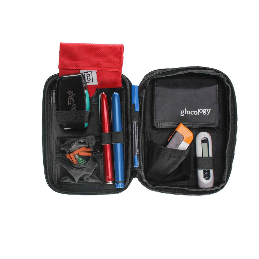 [Australia] - Glucology Diabetes Travel Bundle - Includes Diabetic Case and Insulin Cooling Pouch Red 