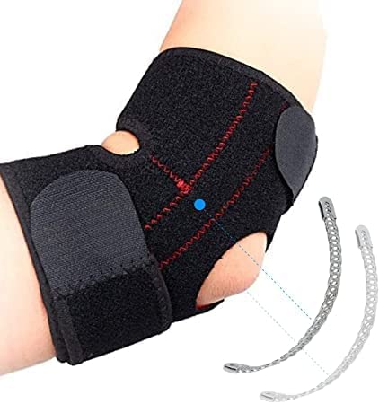 [Australia] - Elbow Brace for Tendonitis and Tennis Elbow, Elbow Splint Adjustable Arm Sleeves with 2 Metal Splints for Reduce Joint Pain and Tendonitis, Tennis Elbow, Golf Elbow 