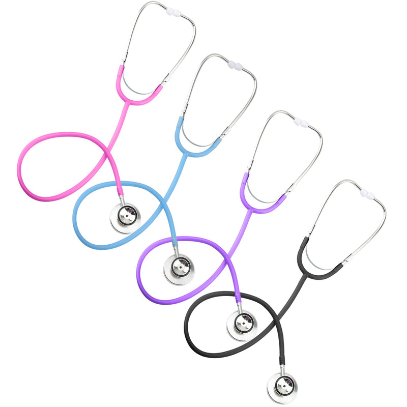 [Australia] - Rcanedny 4 Pack Dual Head Stethoscope Kids Doctor Stethoscope Working Stethoscope Toy for Cosplay Educational Equipment, 4 Colors 